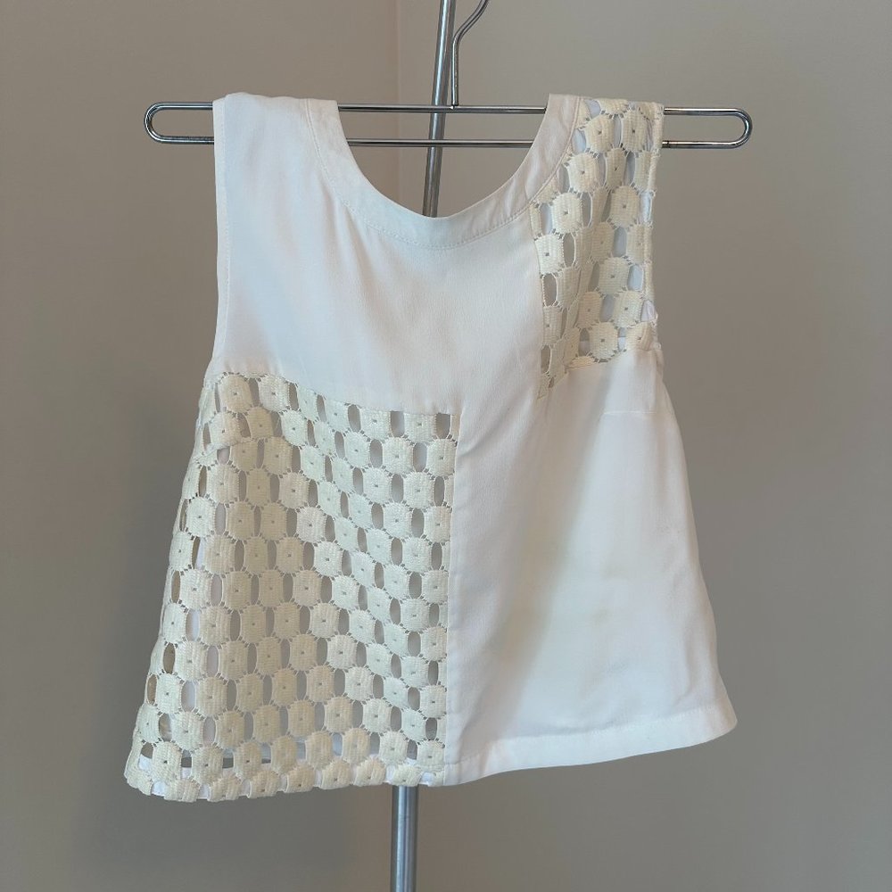 Elizabeth & James Ivory Cropped Blouse